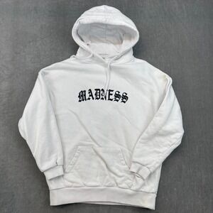OSIT Men's‎ 4 White Graphic Hoodie Madness David Bust Pullover Hooded Sweatshirt